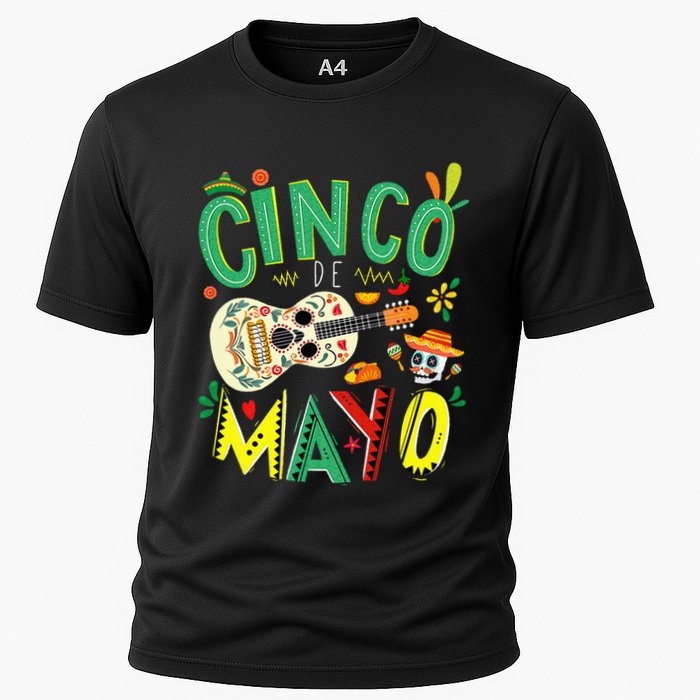 Lets Fiesta Squad 5 De Mayo Mexican Fiesta Cooling Performance Crew T-Shirt