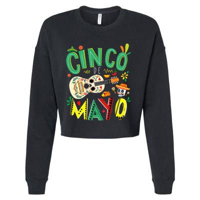 Lets Fiesta Squad 5 De Mayo Mexican Fiesta Cropped Pullover Crew
