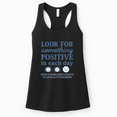 Look for Something Positive in Each Day Womens Tank Top