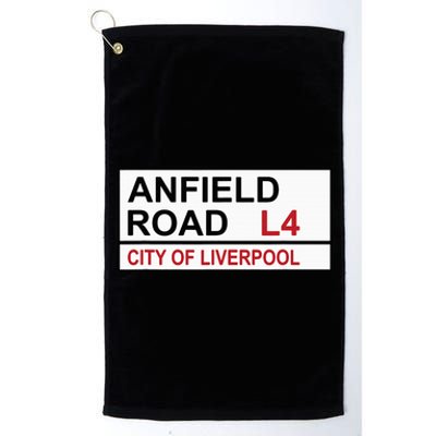 Liverpool Football Team Anfield Road Street Sign Platinum Collection Golf Towel