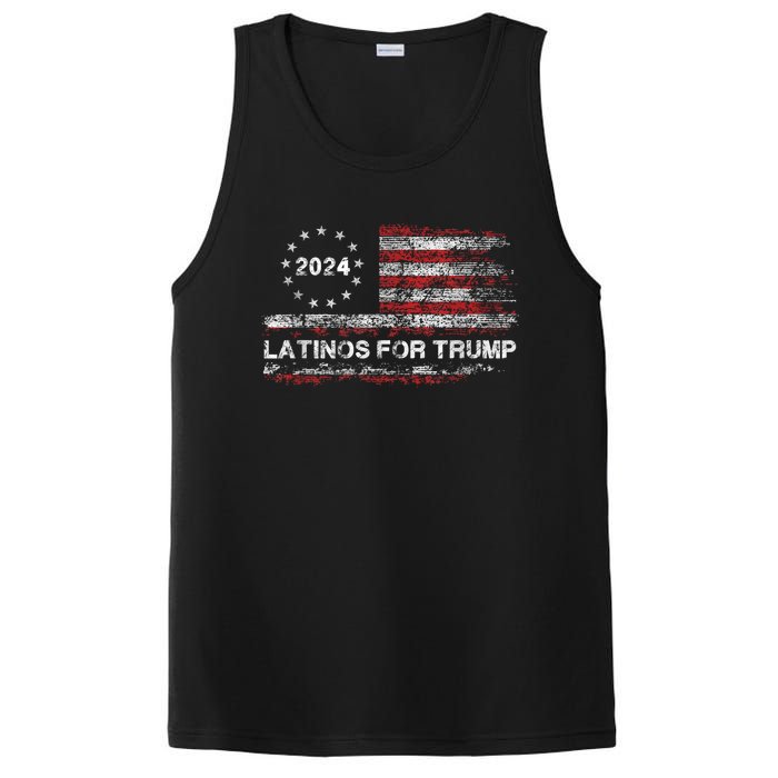 Latinos For Trump 2024 President Election Trump Vance 2024 PosiCharge Competitor Tank