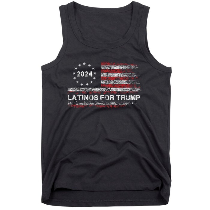 Latinos For Trump 2024 President Election Trump Vance 2024 Tank Top