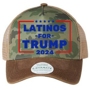 Latinos For Trump 2024 Legacy Tie Dye Trucker Hat