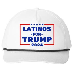 Latinos For Trump 2024 Snapback Five-Panel Rope Hat