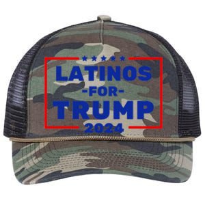 Latinos For Trump 2024 Retro Rope Trucker Hat Cap