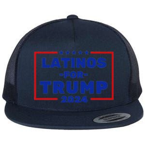 Latinos For Trump 2024 Flat Bill Trucker Hat