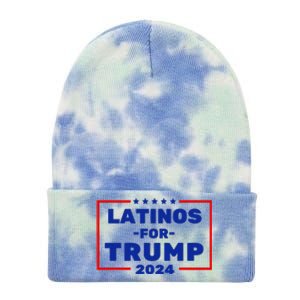 Latinos For Trump 2024 Tie Dye 12in Knit Beanie