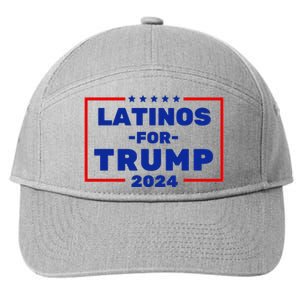 Latinos For Trump 2024 7-Panel Snapback Hat