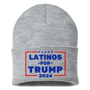 Latinos For Trump 2024 Sustainable Knit Beanie