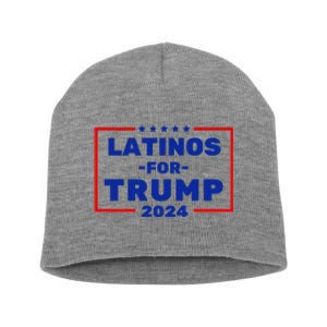 Latinos For Trump 2024 Short Acrylic Beanie