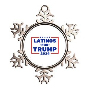 Latinos For Trump 2024 Metallic Star Ornament