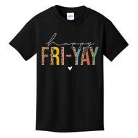 Leopard Friyay! Teachers Weekend Day of the Week Teachers Kids T-Shirt