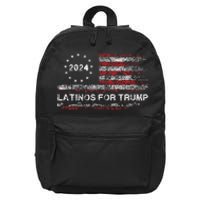 Latinos For Trump 2024 President Election Trump Vance 2024 16 in Basic Backpack