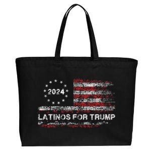 Latinos For Trump 2024 President Election Trump Vance 2024 Cotton Canvas Jumbo Tote