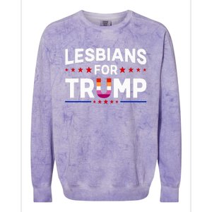 Lesbians For Trump 2024 Re Election President Vote Item Meme Colorblast Crewneck Sweatshirt