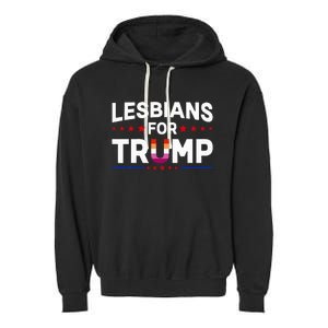 Lesbians For Trump 2024 Re Election President Vote Item Meme Garment-Dyed Fleece Hoodie