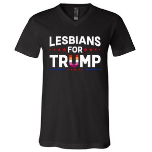 Lesbians For Trump 2024 Re Election President Vote Item Meme V-Neck T-Shirt