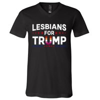 Lesbians For Trump 2024 Re Election President Vote Item Meme V-Neck T-Shirt