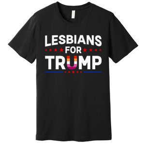 Lesbians For Trump 2024 Re Election President Vote Item Meme Premium T-Shirt