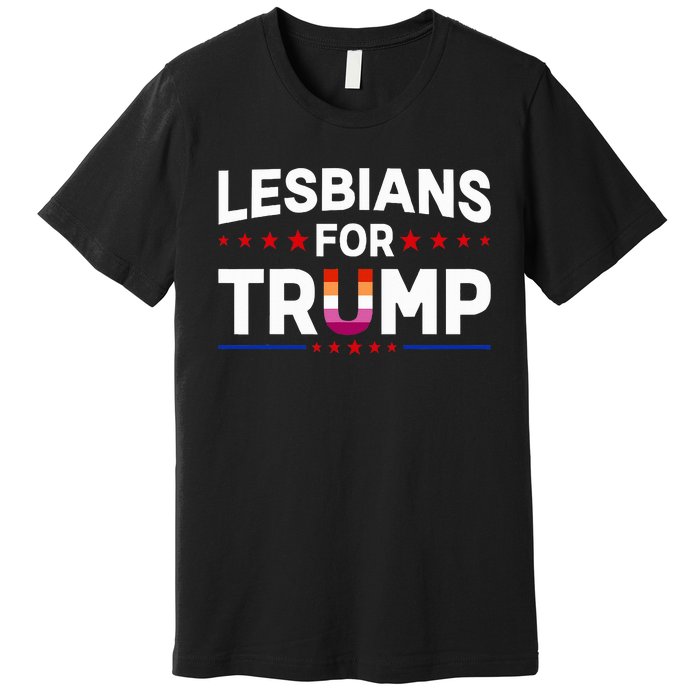 Lesbians For Trump 2024 Re Election President Vote Item Meme Premium T-Shirt