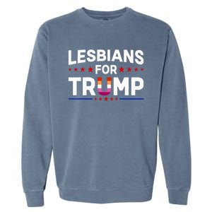 Lesbians For Trump 2024 Re Election President Vote Item Meme Garment-Dyed Sweatshirt