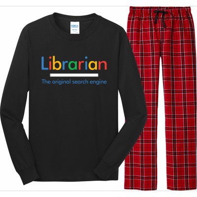 Librarian Funny The Original Search Engine Funny Long Sleeve Pajama Set