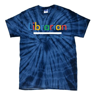 Librarian Funny The Original Search Engine Funny Tie-Dye T-Shirt