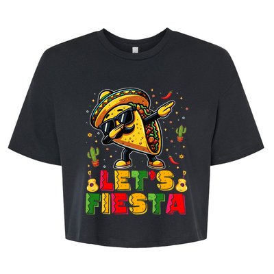 LetS Fiesta Taco Cinco De Mayo Mexican Party Bella+Canvas Jersey Crop Tee