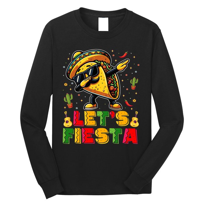 LetS Fiesta Taco Cinco De Mayo Mexican Party Long Sleeve Shirt