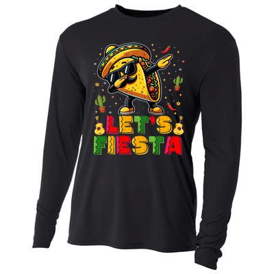 LetS Fiesta Taco Cinco De Mayo Mexican Party Cooling Performance Long Sleeve Crew