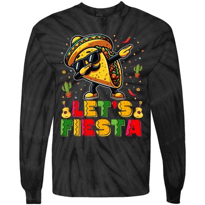 LetS Fiesta Taco Cinco De Mayo Mexican Party Tie-Dye Long Sleeve Shirt