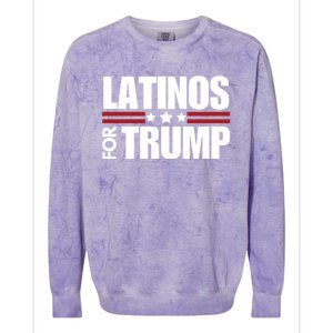 Latinos For Trump 2024 Patriot Conservative Republican Gift Colorblast Crewneck Sweatshirt