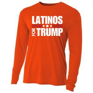 Latinos For Trump 2024 Patriot Conservative Republican Gift Cooling Performance Long Sleeve Crew