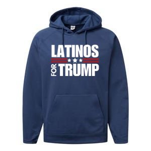 Latinos For Trump 2024 Patriot Conservative Republican Gift Performance Fleece Hoodie