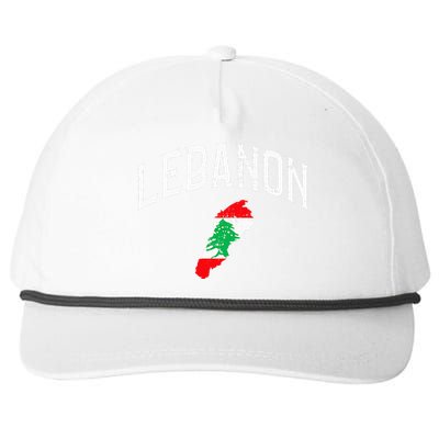 Lebanon Flag Throwback Sport Souvenir Snapback Five-Panel Rope Hat