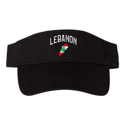 Lebanon Flag Throwback Sport Souvenir Valucap Bio-Washed Visor