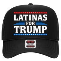 Latinas For Trump 2024 Election Vote Latina Women Republican High Crown Mesh Back Trucker Hat