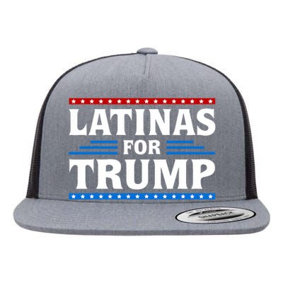 Latinas For Trump 2024 Election Vote Latina Women Republican Flat Bill Trucker Hat