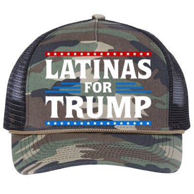 Latinas For Trump 2024 Election Vote Latina Women Republican Retro Rope Trucker Hat Cap