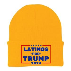 Latinos For Trump 2024 Usa Proud Latino Knit Cap Winter Beanie