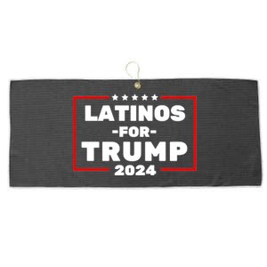 Latinos For Trump 2024 Usa Proud Latino Large Microfiber Waffle Golf Towel