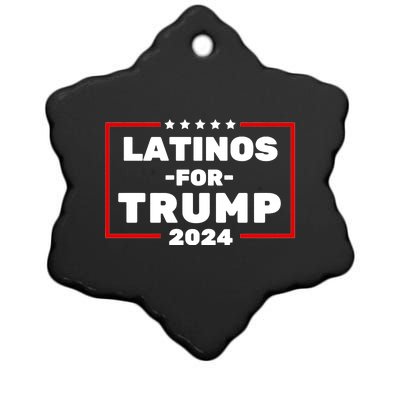 Latinos For Trump 2024 Usa Proud Latino Ceramic Star Ornament