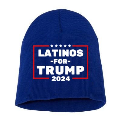 Latinos For Trump 2024 Usa Proud Latino Short Acrylic Beanie