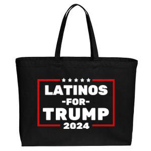 Latinos For Trump 2024 Usa Proud Latino Cotton Canvas Jumbo Tote