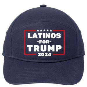 Latinos For Trump 2024 Usa Proud Latino 7-Panel Snapback Hat