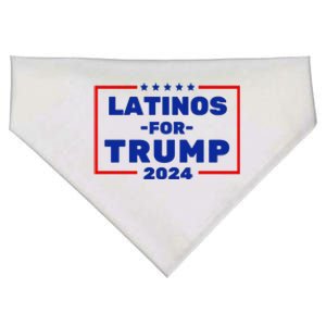 Latinos For Trump 2024 Usa Proud Latino USA-Made Doggie Bandana