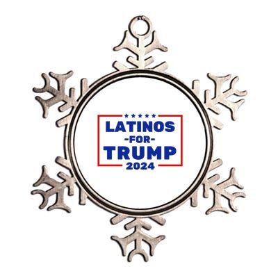 Latinos For Trump 2024 Usa Proud Latino Metallic Star Ornament