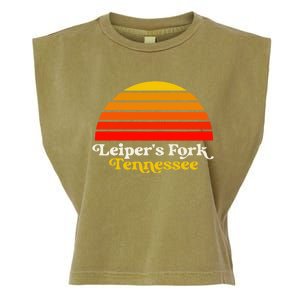 Leiper's Fork Tennessee Retro Sunset Nashville Garment-Dyed Women's Muscle Tee