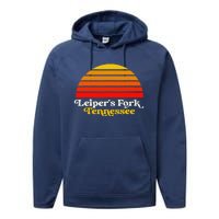 Leiper's Fork Tennessee Retro Sunset Nashville Performance Fleece Hoodie