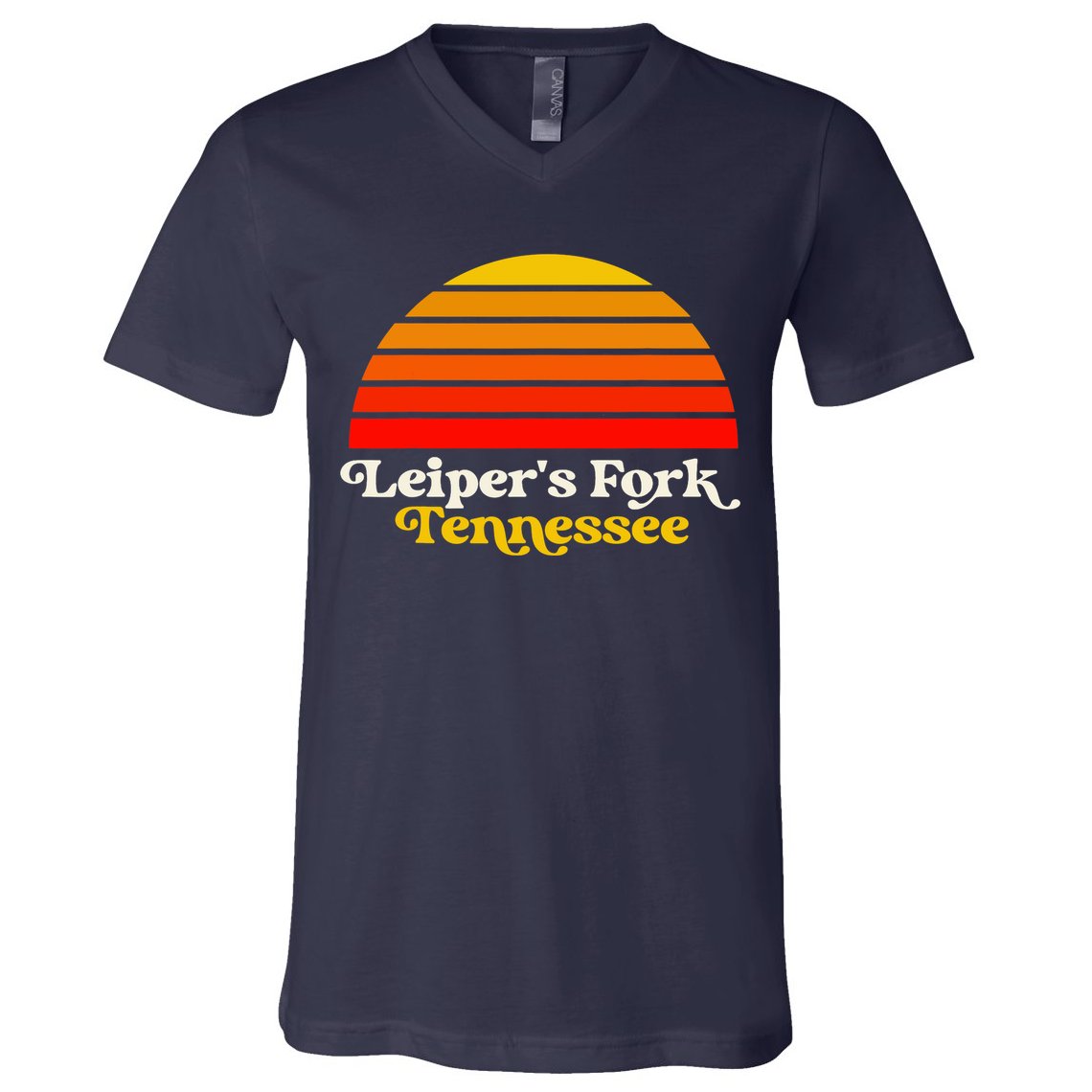Leiper's Fork Tennessee Retro Sunset Nashville V-Neck T-Shirt